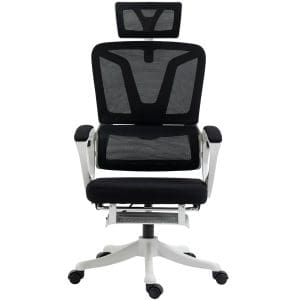 Scaun de Birou pentru Acasa cu Spatar Inalt, Scaun de Birou din Material Textil cu Tetiera Reglabila 66x58x110-118cm Negru Vinsetto | Aosom RO