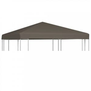 Acoperiș pentru pavilion, 3 x 3 m, gri taupe, 310 g/m²