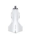 Adaptor Incarcare Bricheta Auto cu 3 port USB, 4,2A, Alb