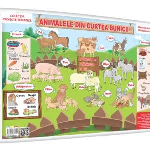 Animalele din curtea bunicii – planșă A3 – Proiecte Tematice