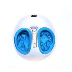 Aparat de Masaj Shiatsu pentru Picioare, 40W, Telecomanda, Timer 5-30 Minute, Alb Albastru