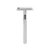 Aparat de ras Classic Safety Razor Techstar® SR3, Aliaj de Zinc, Cu Lame De Rezerva, Reutilizabil, Ecologic, Argintiu