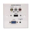 Priza perete frontala audio – video (VGA, USB, Jack stereo, RCA), Lindy L60222