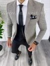 Sacou barbati in carouri slim fit B5009 84-2 100A-1 E