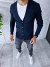 Bluza barbati slim fit bleumarin B7556 U1