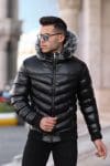 Geaca barbati groasa de iarna neagra B9786 61