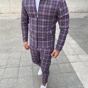 Trening barbati slim fit pantaloni + hanorac B9822 P19-2.1