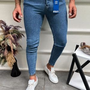 Blugi barbati conici albastri B9974 H3-3.4