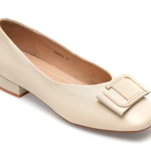 Balerini EPICA bej, X420023, din piele naturala