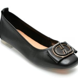 Balerini GRYXX negri, D8871, din piele naturala