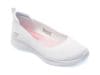 Balerini SKECHERS albi, MICROBURST 2.0, din material textil
