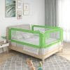 Balustradă de protecție pat copii, verde, 90×25 cm, textil