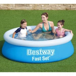 Bestway Piscina gonflabilă Fast Set, albastru, 183×51 cm, rotundă