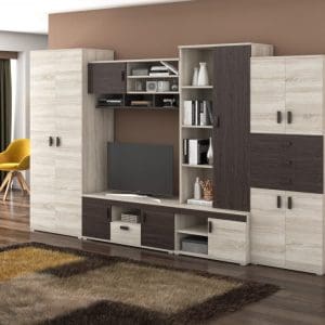 Bibliotecă living Diana, sonoma + wenge