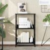 Bibliotecă, negru, 50x33x82 cm, lemn prelucrat