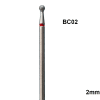 Bit Freza Unghii Cuticula Tip Bila 2mm Rosu – BC02