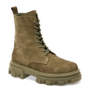Bocanci GLORIA kaki, 56902, din piele intoarsa