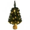 Brad de Crăciun artificial cu suport & LED-uri verde, 90 cm PVC