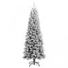 Brad de Crăciun artificial cu zăpadă pufoasă, 210 cm, PVC&PE