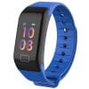 Bratara Fitness Techstar® F1 Plus, Ecran 0.66 inch inch OLED, IP66, Tensiune, Puls, Oximetru, Alerta Sedentarism, Albastru
