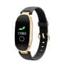 Bratara Fitness Techstar® S3 Plus, Ecran 0.96 inch inch, Bluetooth 4.0, IP66, Tensiune, Puls, Alerta Sedentarism, Elegant, Auriu/Negru