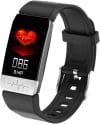 Bratara Fitness Techstar® T1S Negru, ECG, Puls, Oxigenarea Sangelui, Temperatura Corpului, Bluetooth, Sedentarism, Alerte