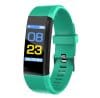 Bratara Smart Fitness Techstar® ID115 Plus Fitness, 0,95 inch OLED, BT4.0, Waterproof IP65, Monitorizare Puls, Tensiune, Verde