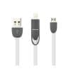 Cablu De Date 2 In 1 Iphone 5/6 + Micro Usb Alb C166