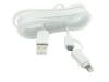Cablu De Date 2 In 1 Iphone 5/6 + Micro Usb Alb C175