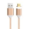 Cablu Micro USB de incarcare magnetic Auriu/Argintiu Impletit Nylon Extrem de Durabil pentru IPhone