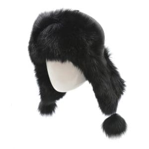 Caciula KLOP neagra, ZIMUSKA, din piele naturala