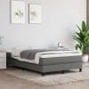 Cadru de pat box spring, gri închis, 120×200 cm, textil