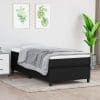 Cadru de pat box spring, negru, 100×200 cm, textil