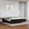 Cadru de pat box spring, negru, 160×200 cm, piele ecologică