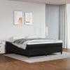 Cadru de pat box spring, negru, 160×200 cm, piele ecologică