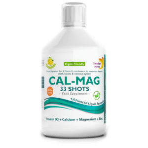 CAL-MAG – Calciu + Magneziu + Zinc + Vitamina D3 + Vitamina C – Produs Vegan, 500 ml | Swedish Nutra