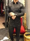 Camasa barbati neagra slim fit pentru evenimente B5780 12-3