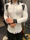 Camasa barbati alba slim fit pentru evenimente B5781 12-3