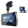 Camera Video Auto DVR Dubla FullHD Techstar® T667 Unghi 170° Display 4 inch, Senzori Miscare si Night Vision