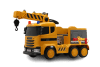 Camion electric cu functie de macara, Kinderauto Costrucktor 140W 12V 10Ah, culoare Galbena