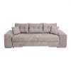 Canapea AMALIA extensibila, 3 locuri, cu arcuri si lada depozitare, gri cu nuante roz, 256x100x80 cm