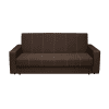 Canapea CORINNE extensibila, 3 locuri, cu lada depozitare, maro, 220x90x96 cm