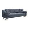 Canapea SAISS fixa, 3 locuri, gri antracit, 240x104x84 cm