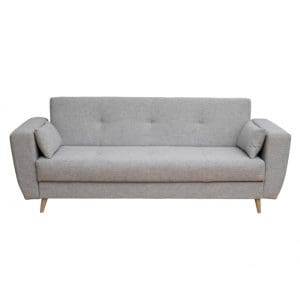 Canapea SIENA extensibila, 3 locuri, cu arcuri si lada depozitare, gri, 230x87x92 cm