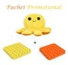 Caracatita Reversibila 2 Fete din Plus si 2xJucarie Senzoriala Antistres Pop Bong Fidget/Pachet Promo