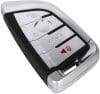 Carcasa Cheie Auto Techstar® BMW, Seria 1,2,3,4,5,6,7, X, 4 Butoane, Cu Lama, Argintiu