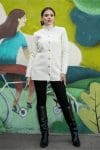 Cardigan Doris ivory cu nasturi