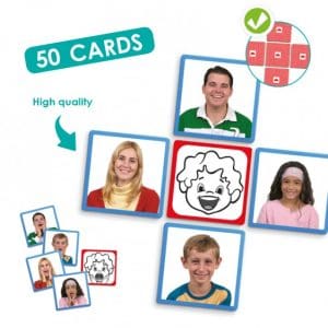Joc de asociere cu 50 de carduri – Expresiile feței