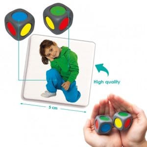 Joc de asociere cu 40 de carduri, 1 zar colorat și CD – Caută culorile