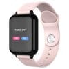 Ceas Smartwatch B57 Techstar®, Waterproof, Fitness Tracker Unisex, Monitorizare Puls, Bluetooth, Roz
